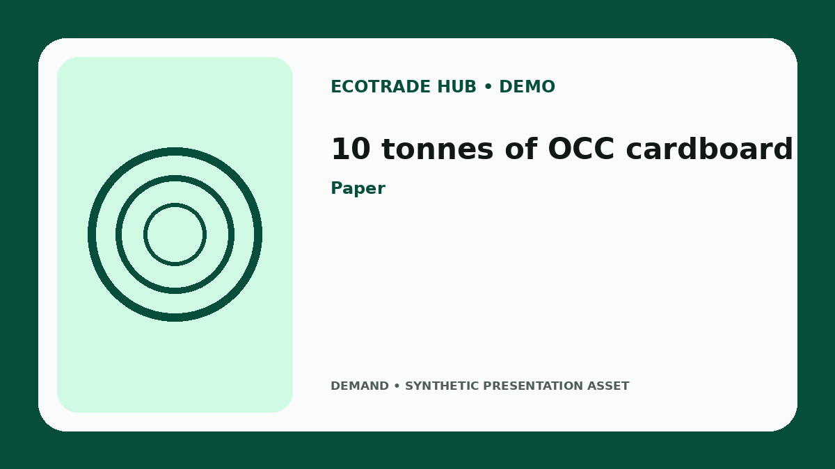 10 tonnes of OCC cardboard