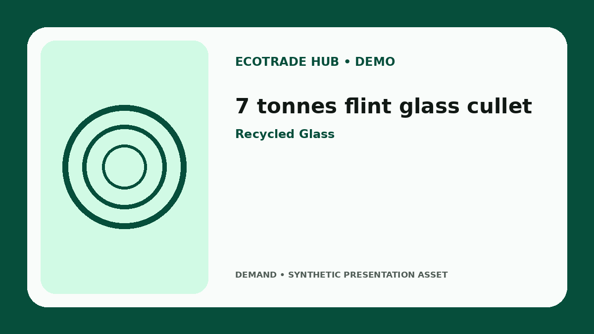 7 tonnes flint glass cullet