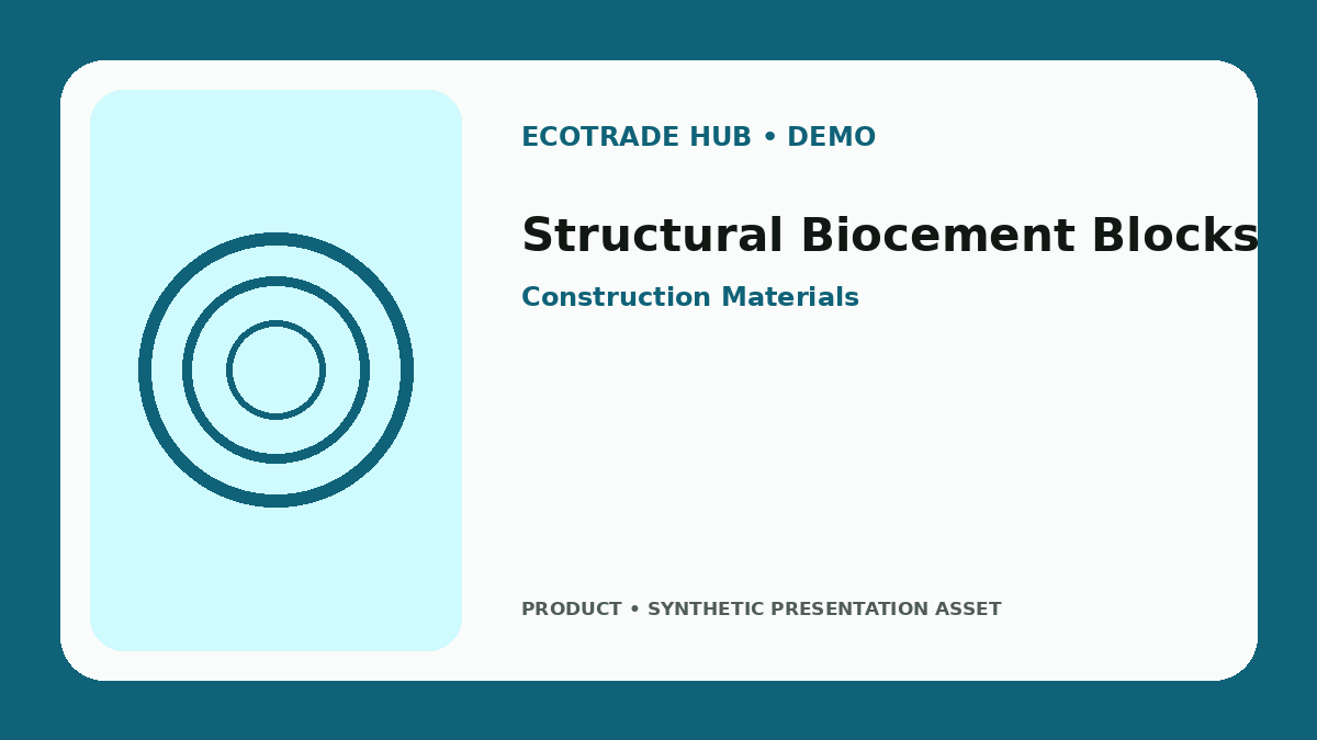 Structural Biocement Blocks