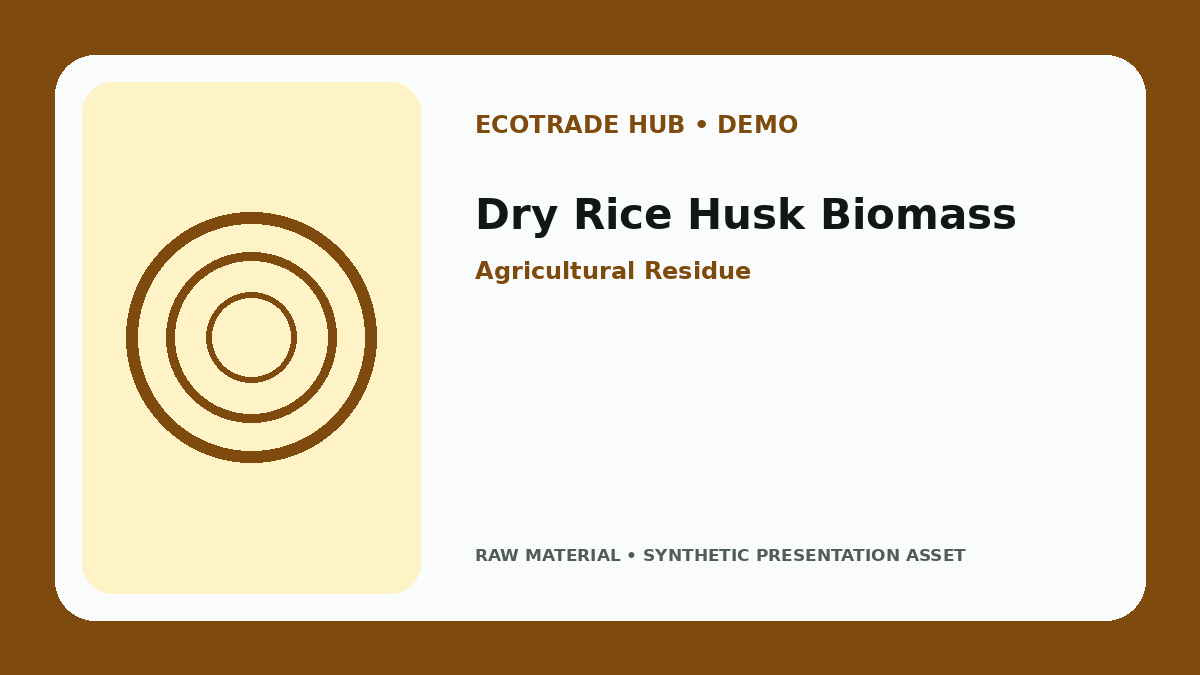 Dry Rice Husk Biomass