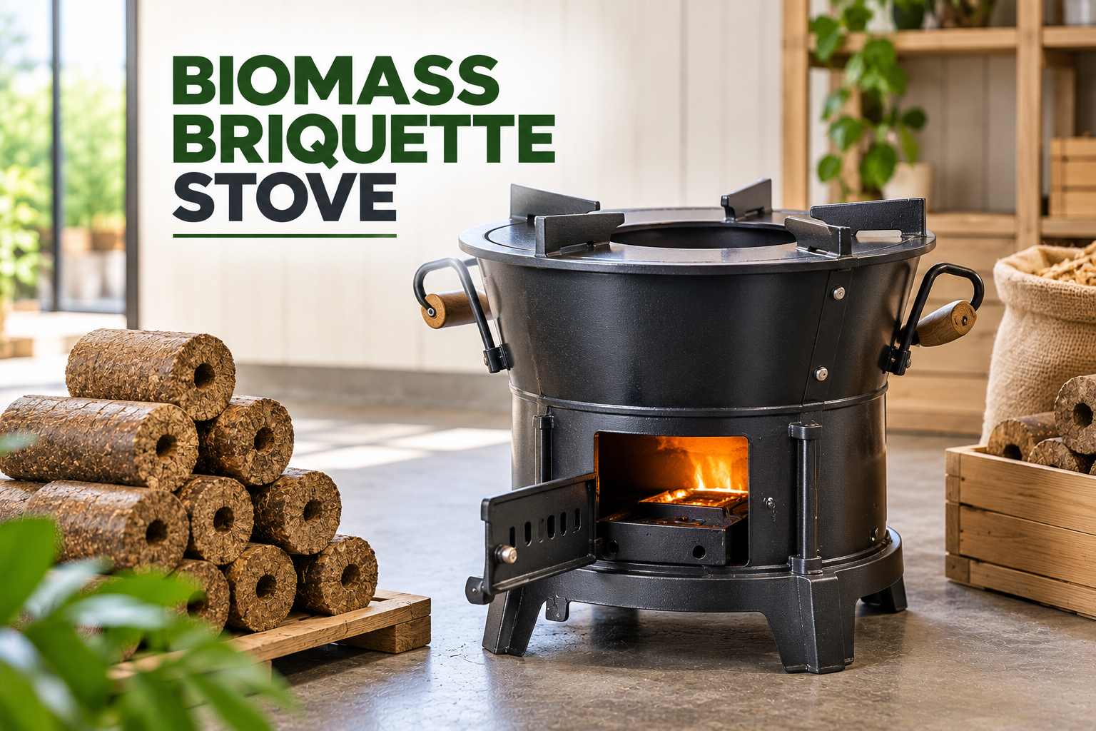 Biomass Briquette Stove